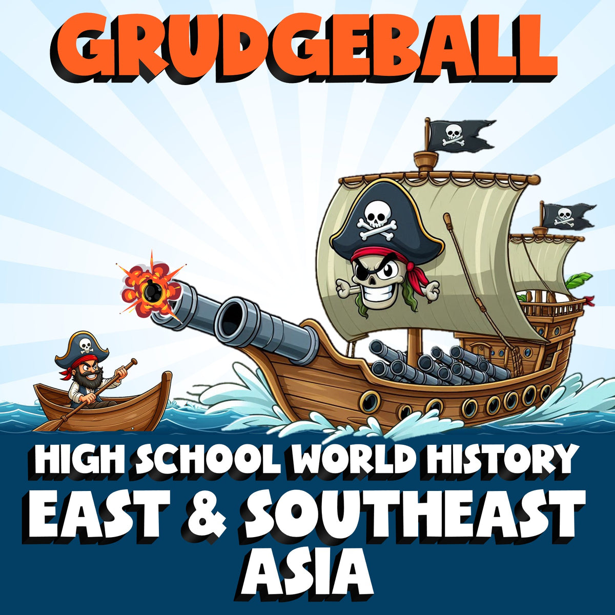 East & Southeast Asia GRUDGEBALL Game - No Prep World History Review Activity