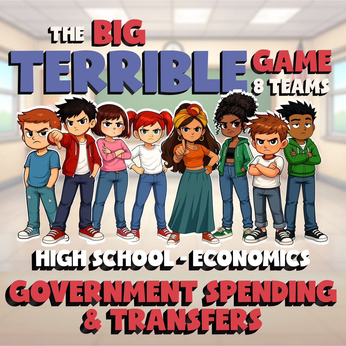 Government Spending & Transfers BIG TERRIBLE GAME - No Prep Economics Review