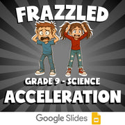 Acceleration FRAZZLED Science Game - No Prep Grade 9 Review Activity