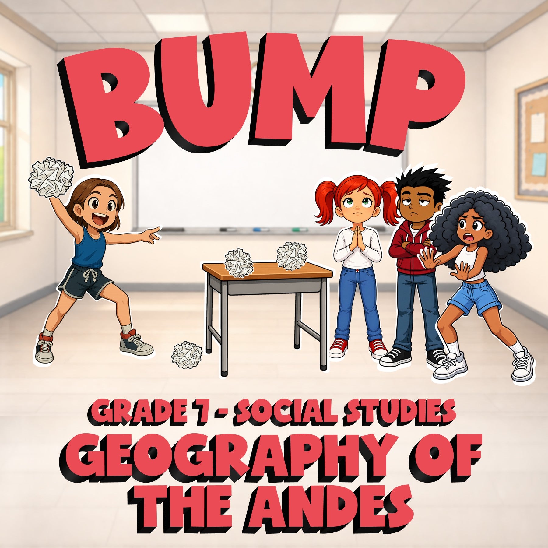 Geography of the Andes BUMP Socials Game - No Prep Grade 7 Review Activity