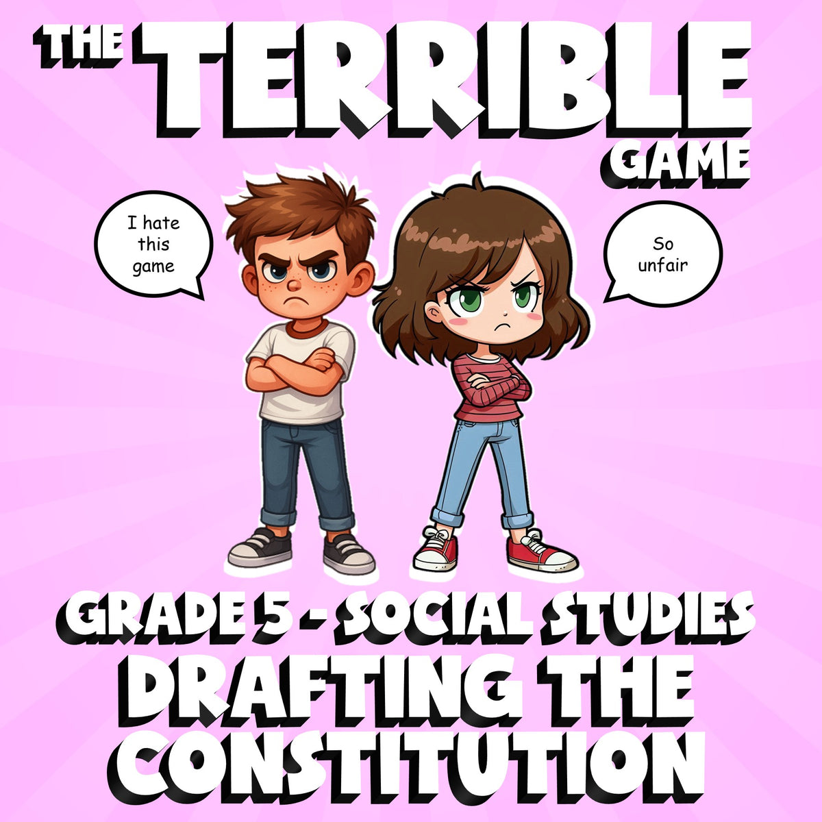 Drafting the Constitution THE TERRIBLE GAME - No Prep Grade 5 Socials Review
