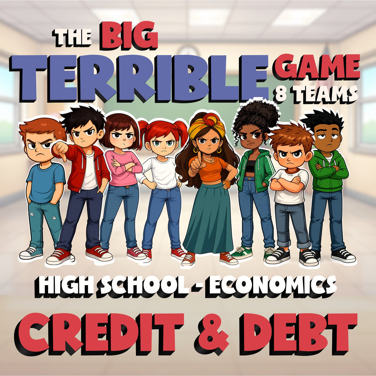 Credit & Debt BIG TERRIBLE GAME - No Prep Economics Review Activity