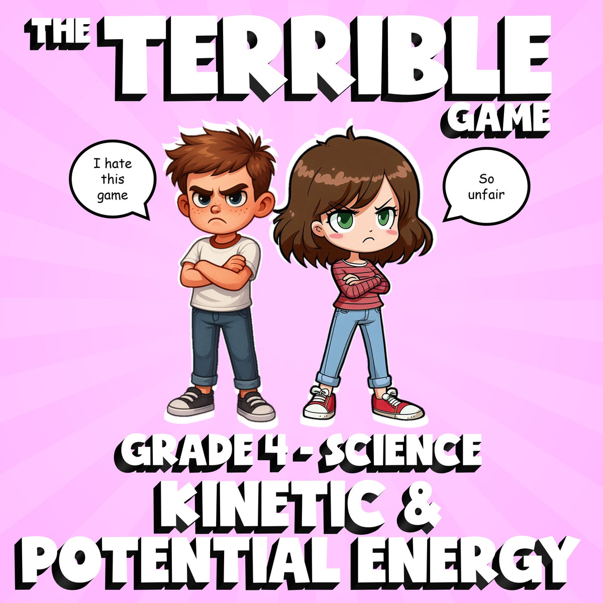 Kinetic & Potential Energy THE TERRIBLE GAME - No Prep Grade 4 Science Review