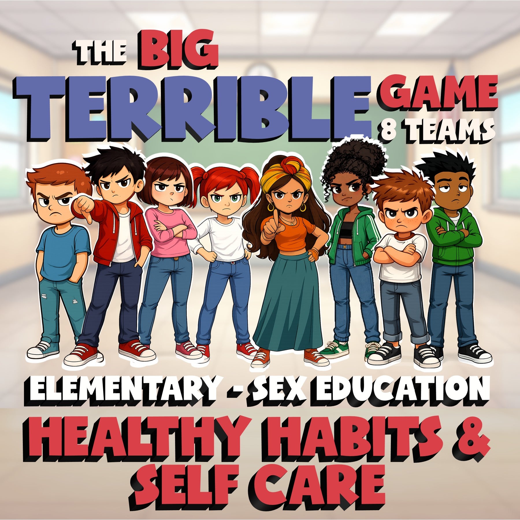 Healthy Habits & Self Care BIG TERRIBLE GAME - Elementary Sex Education Review
