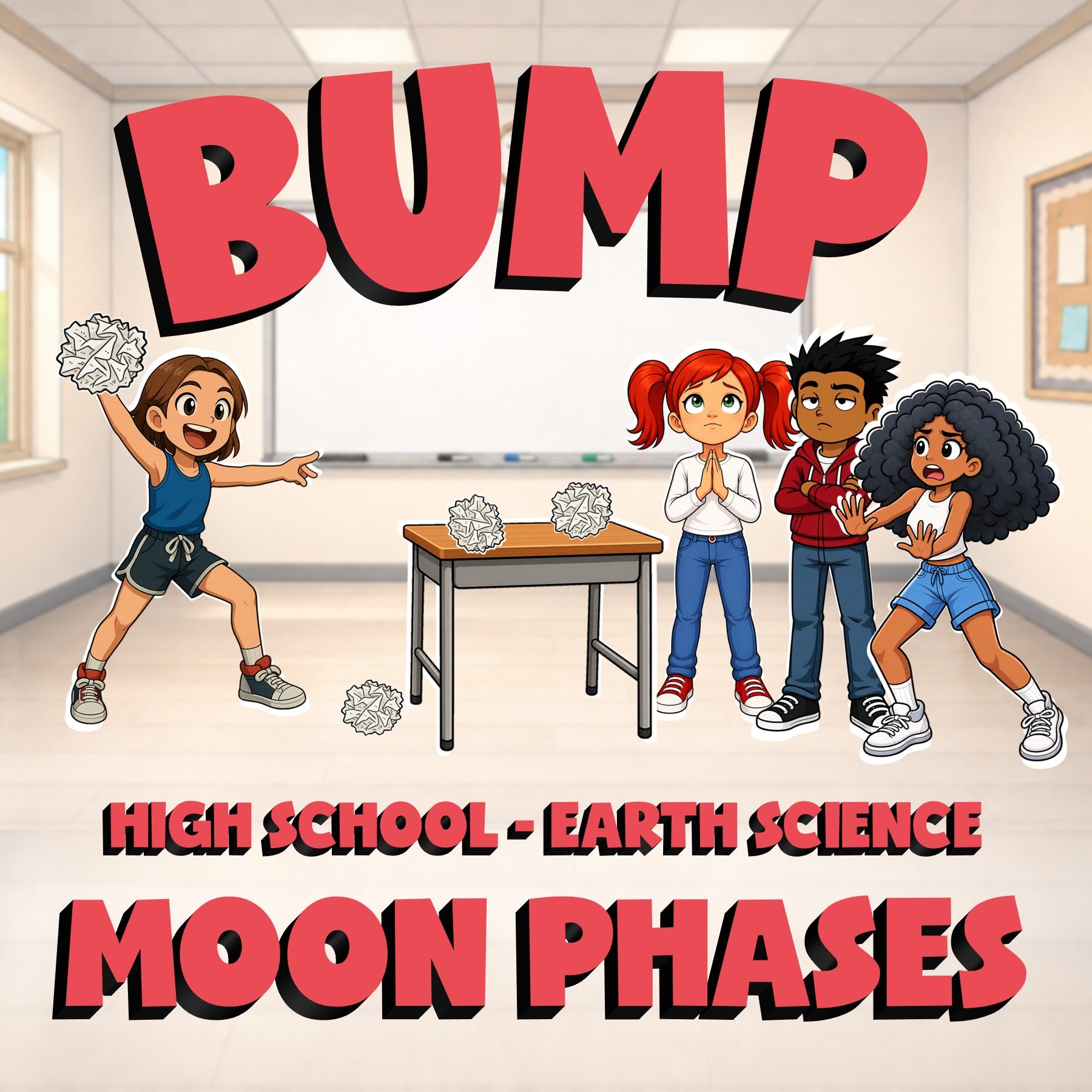 Moon Phases BUMP Game - No Prep Earth Science Review Activity