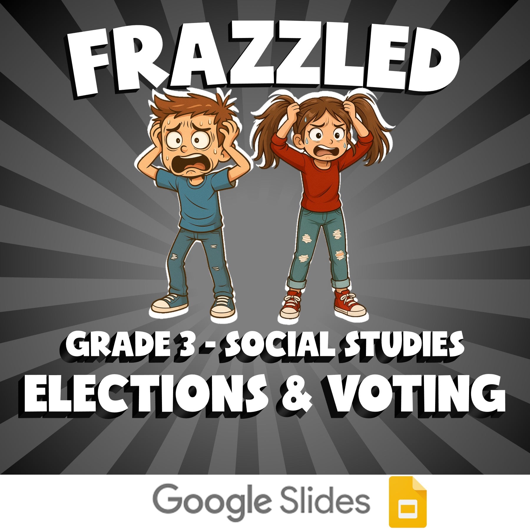 Elections & Voting FRAZZLED Socials Game - No Prep Grade 3 Review Activity