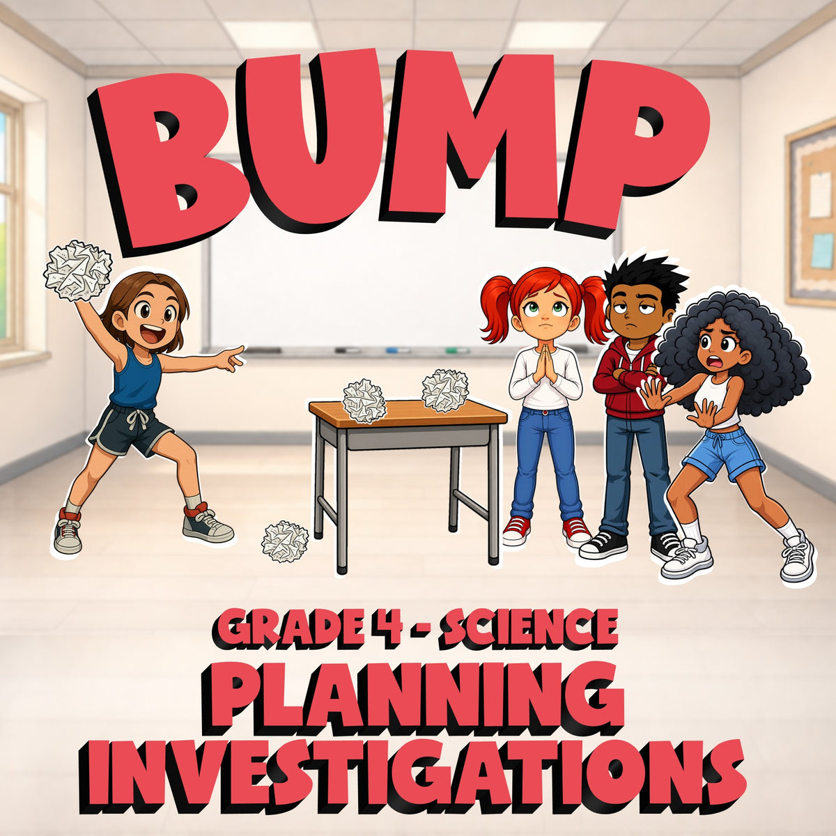 Planning Investigations BUMP Science Game - No Prep Grade 4 Review Activity