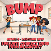 Evaluate Correct Word Form in Context BUMP ELA Game - No Prep Grade 10 Review