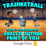 Analyze Author Point of View TRASHKETBALL ELA Game - No Prep Grade 7 Review