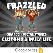Customs & Daily Life FRAZZLED Socials Game - No Prep Grade 3 Review Activity