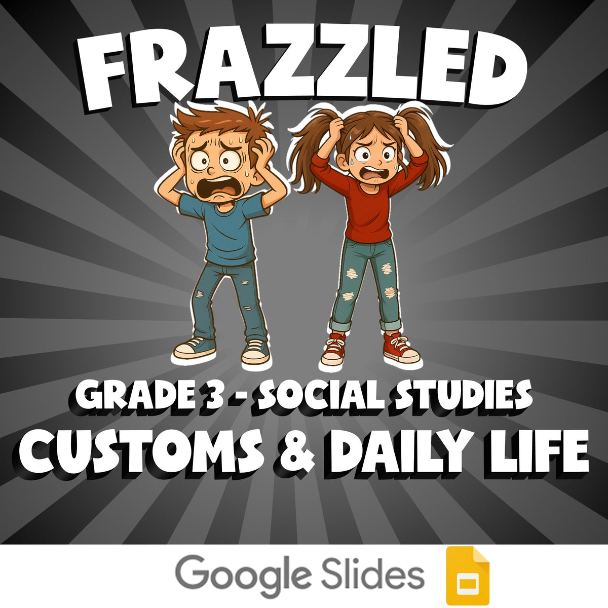 Customs & Daily Life FRAZZLED Socials Game - No Prep Grade 3 Review Activity