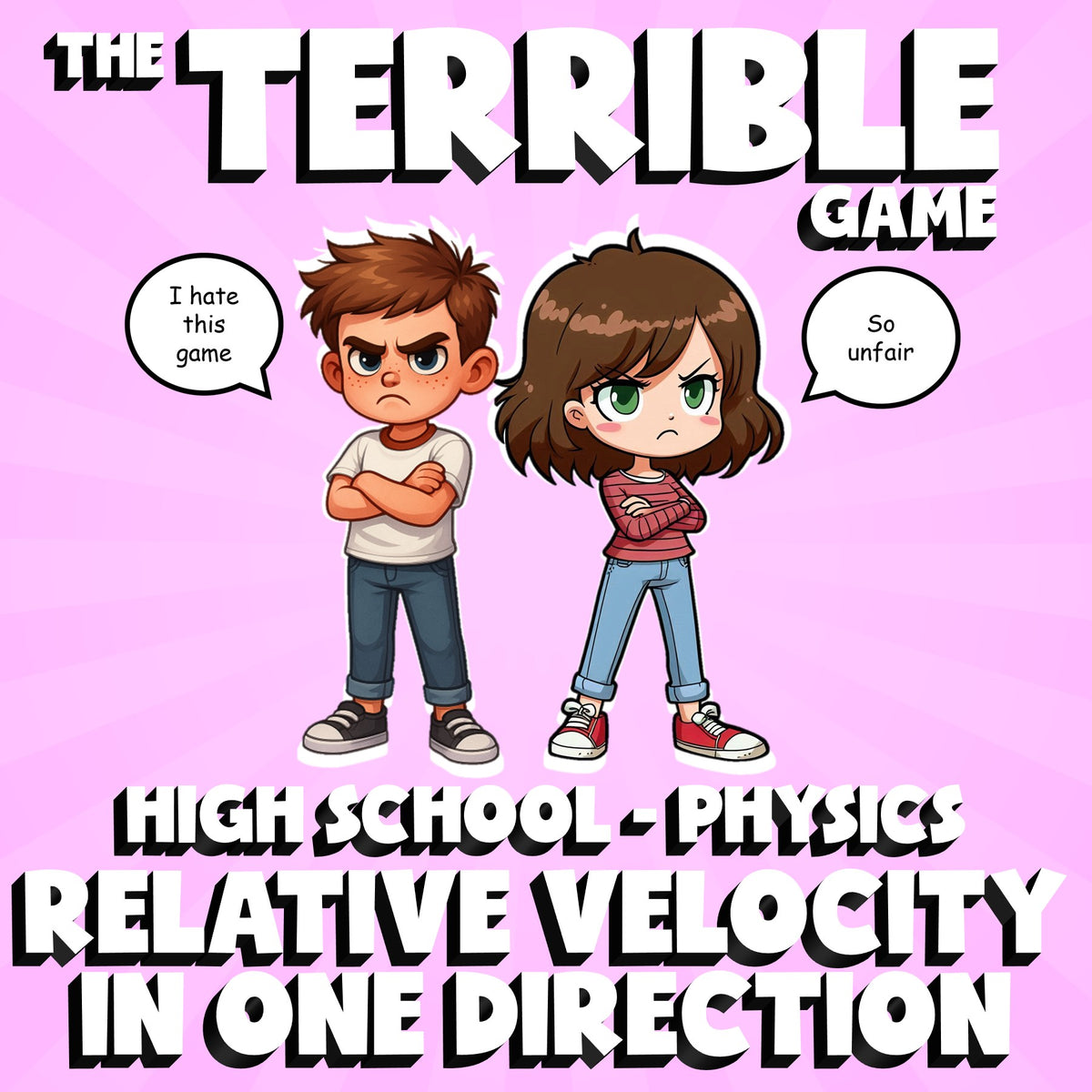 Relative Velocity in One Direction THE TERRIBLE GAME - Physics Science Review