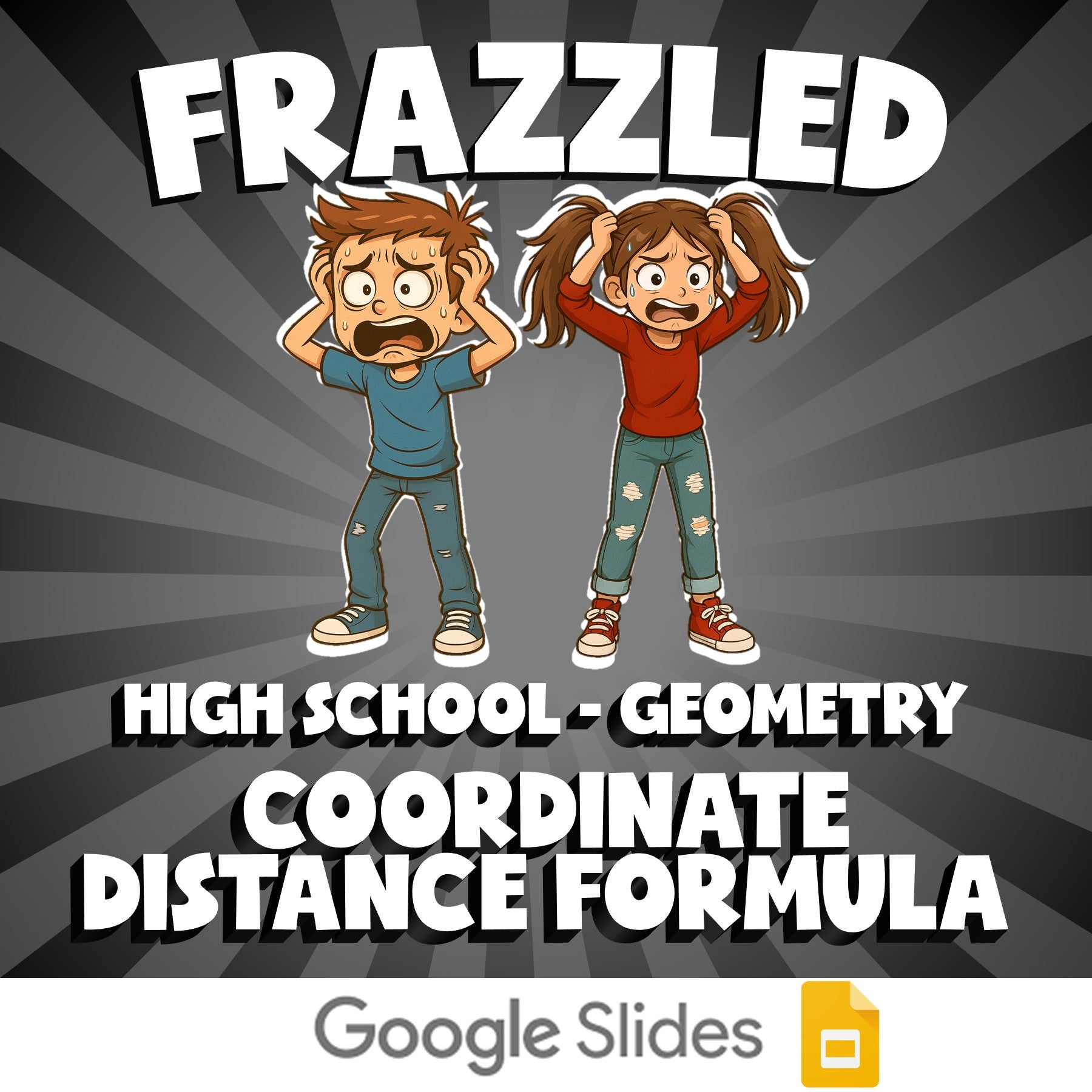 Coordinate Distance Formula FRAZZLED Math Game - No Prep Geometry Review