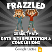 Data Interpretation & Conclusions FRAZZLED Math Game - No Prep Grade 7 Review
