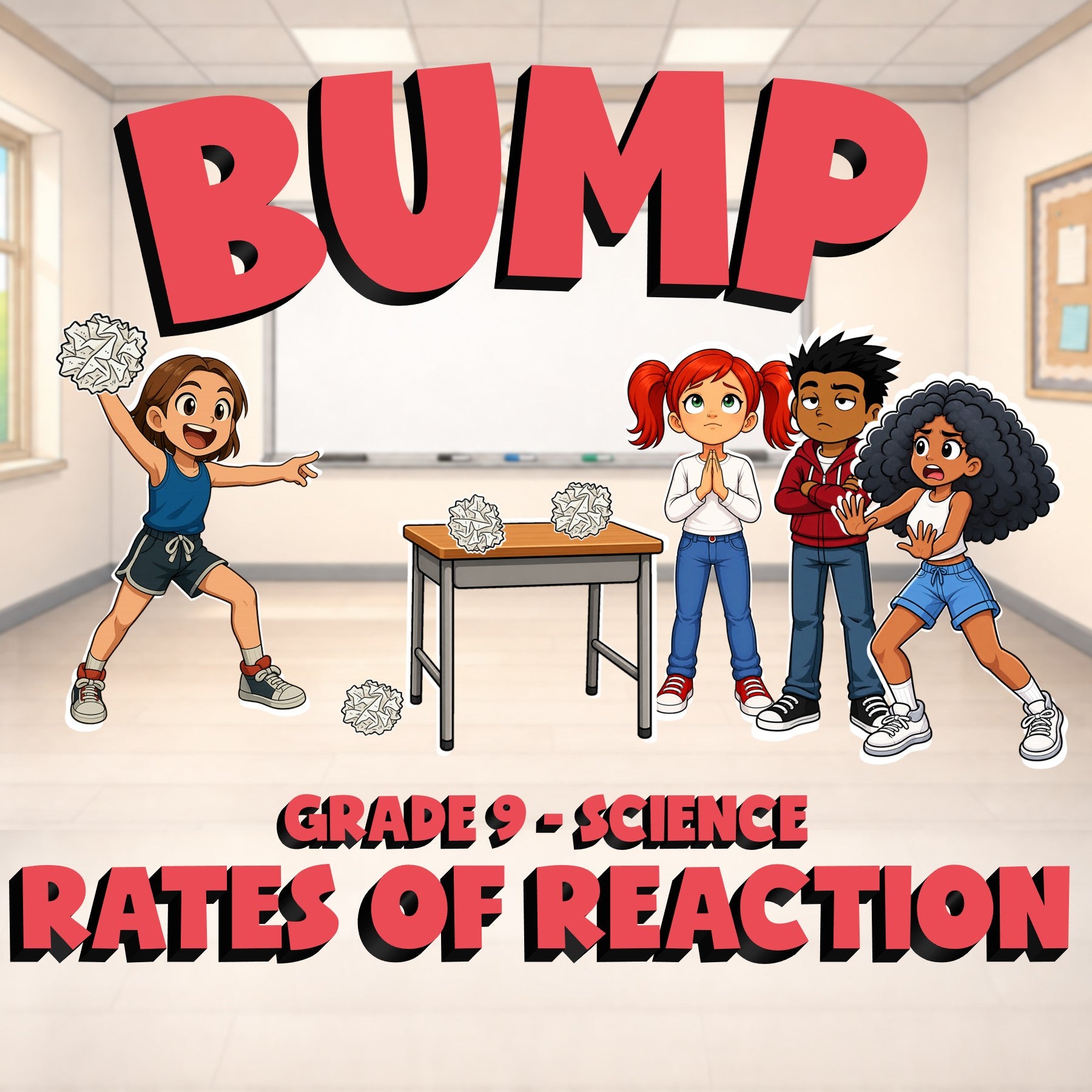 Rates of Reaction BUMP Science Game - No Prep Grade 9 Review Activity