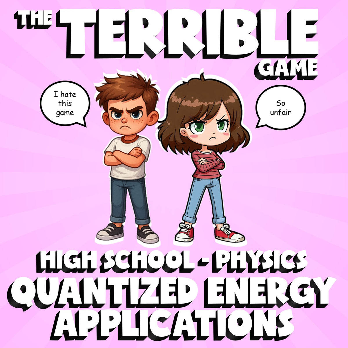 Quantized Energy Applications THE TERRIBLE GAME - No Prep Physics Science Review
