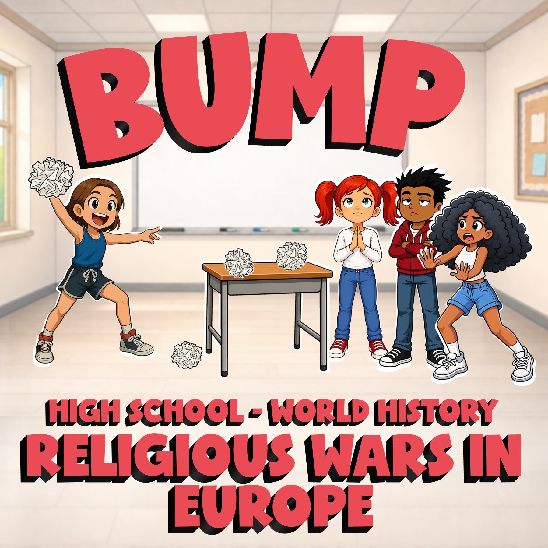 Religious Wars in Europe BUMP Game - No Prep World History Review Activity