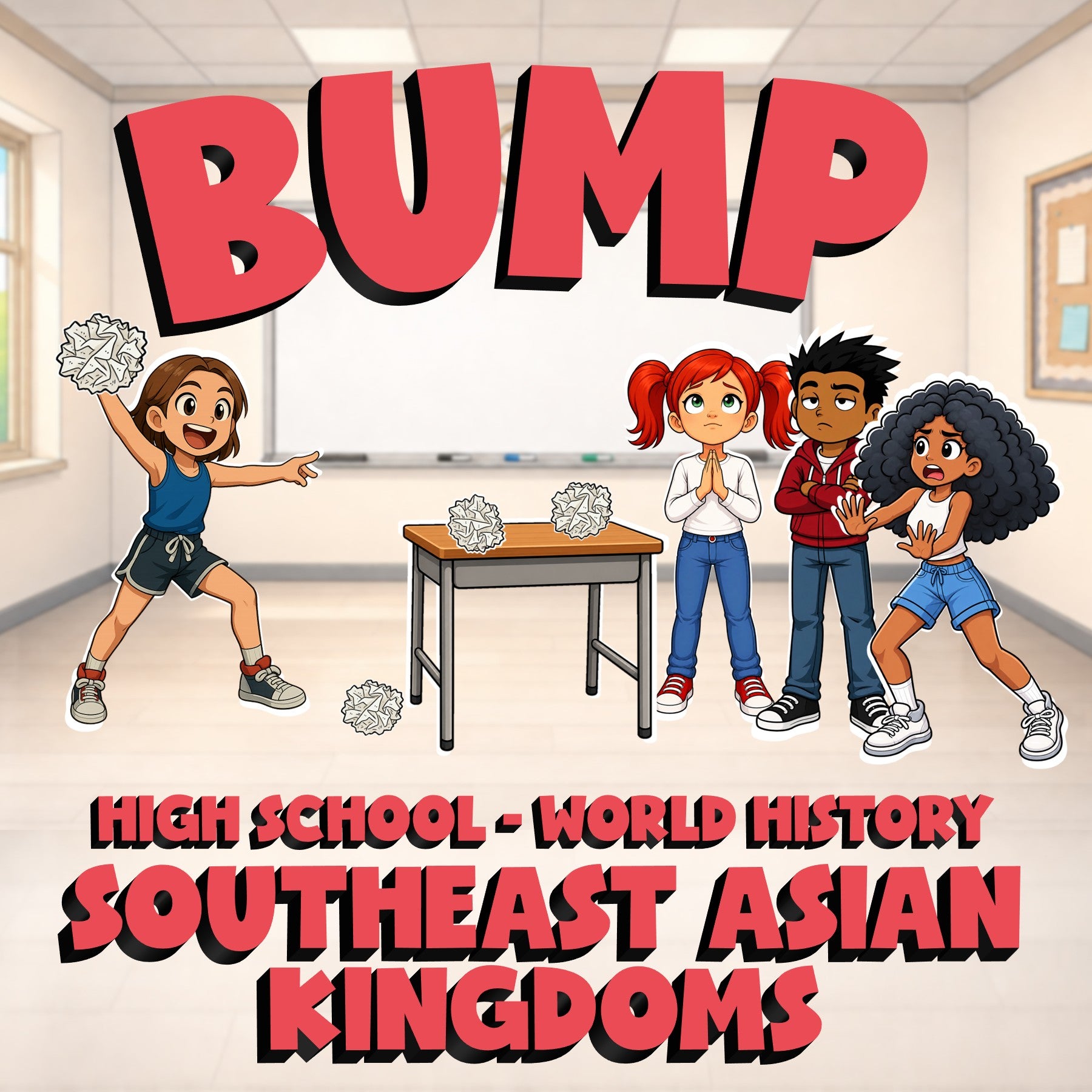 Southeast Asian Kingdoms BUMP Game - No Prep World History Review Activity
