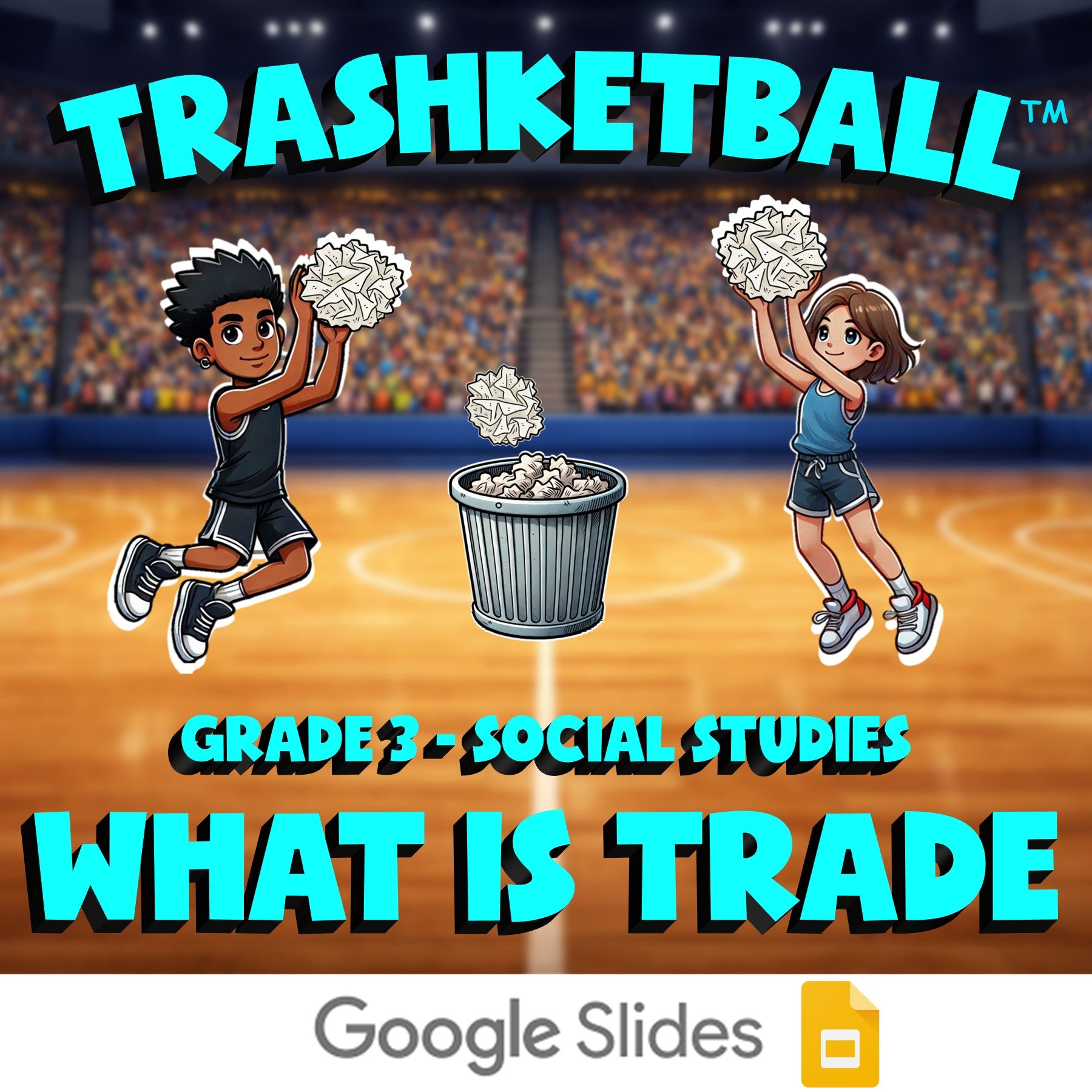 What Is Trade TRASHKETBALL Socials Game - No Prep Grade 3 Review Activity
