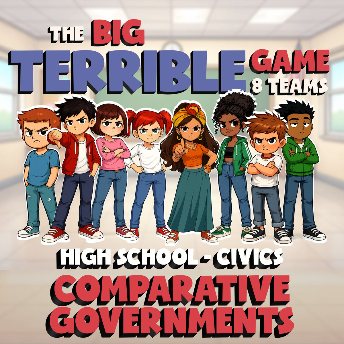 Comparative Governments BIG TERRIBLE GAME - No Prep Civics Review Activity