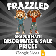Discounts & Sale Prices FRAZZLED Math Game - No Prep Grade 8 Review Activity