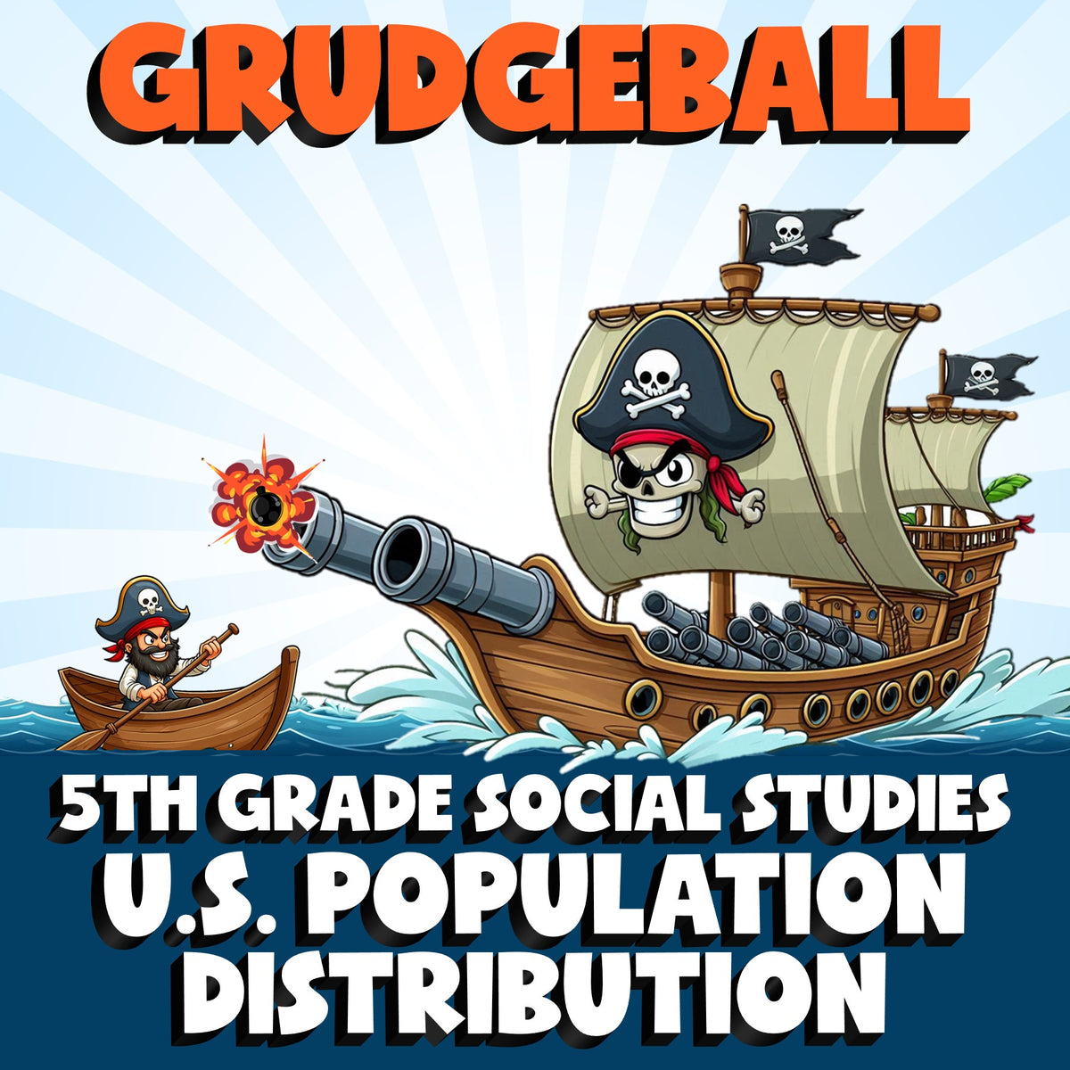 U.S. Population Distribution GRUDGEBALL Socials Game - No Prep Grade 5 Review