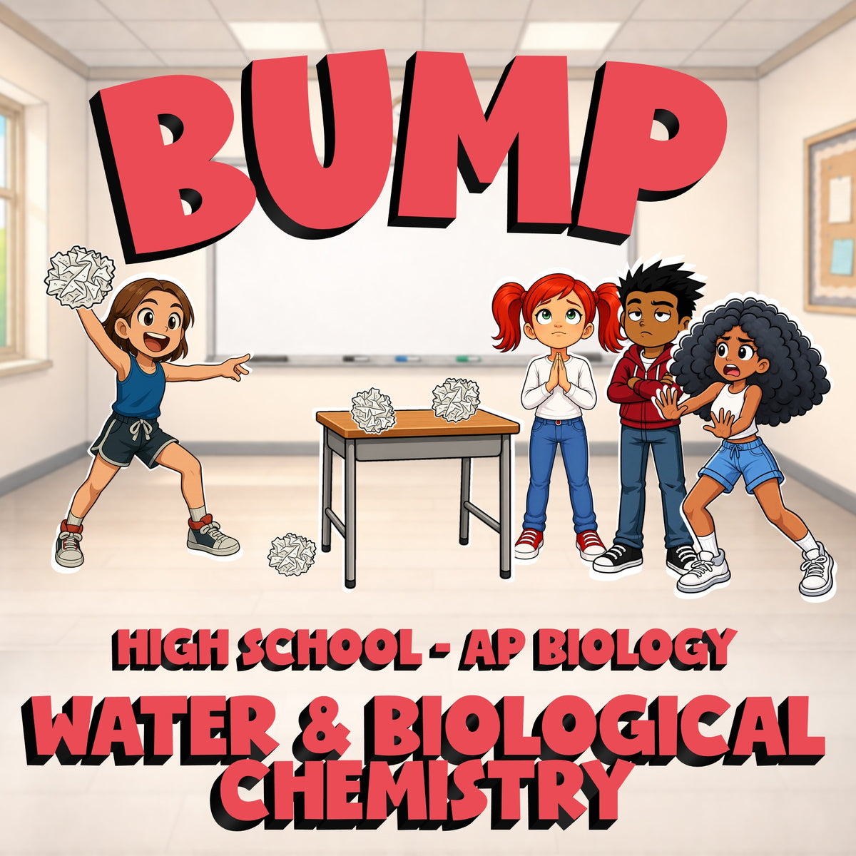 Water & Biological Chemistry BUMP Science Game - No Prep AP Biology Review
