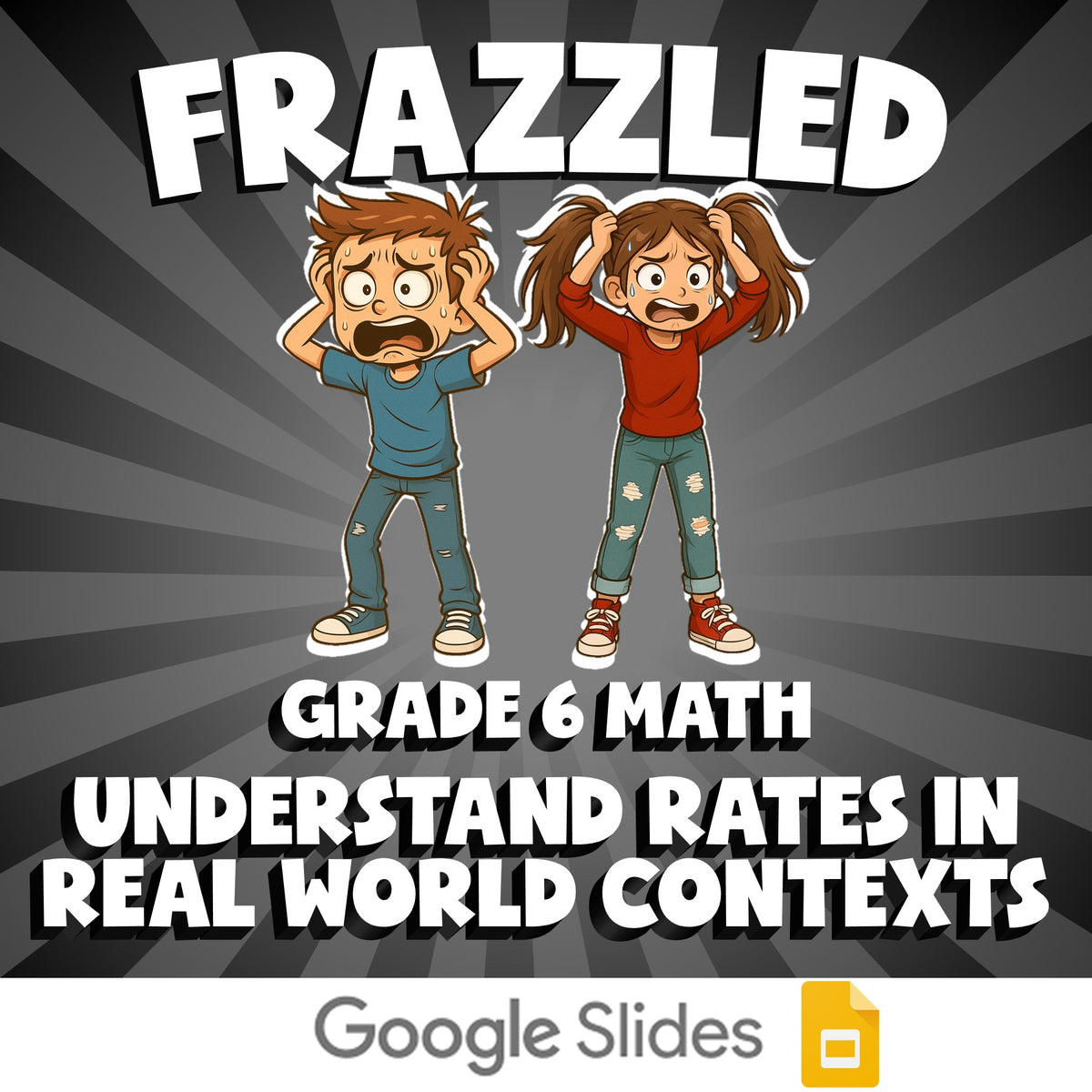 Understand Rates in Real World Contexts FRAZZLED Math Game - No Prep Grade 6