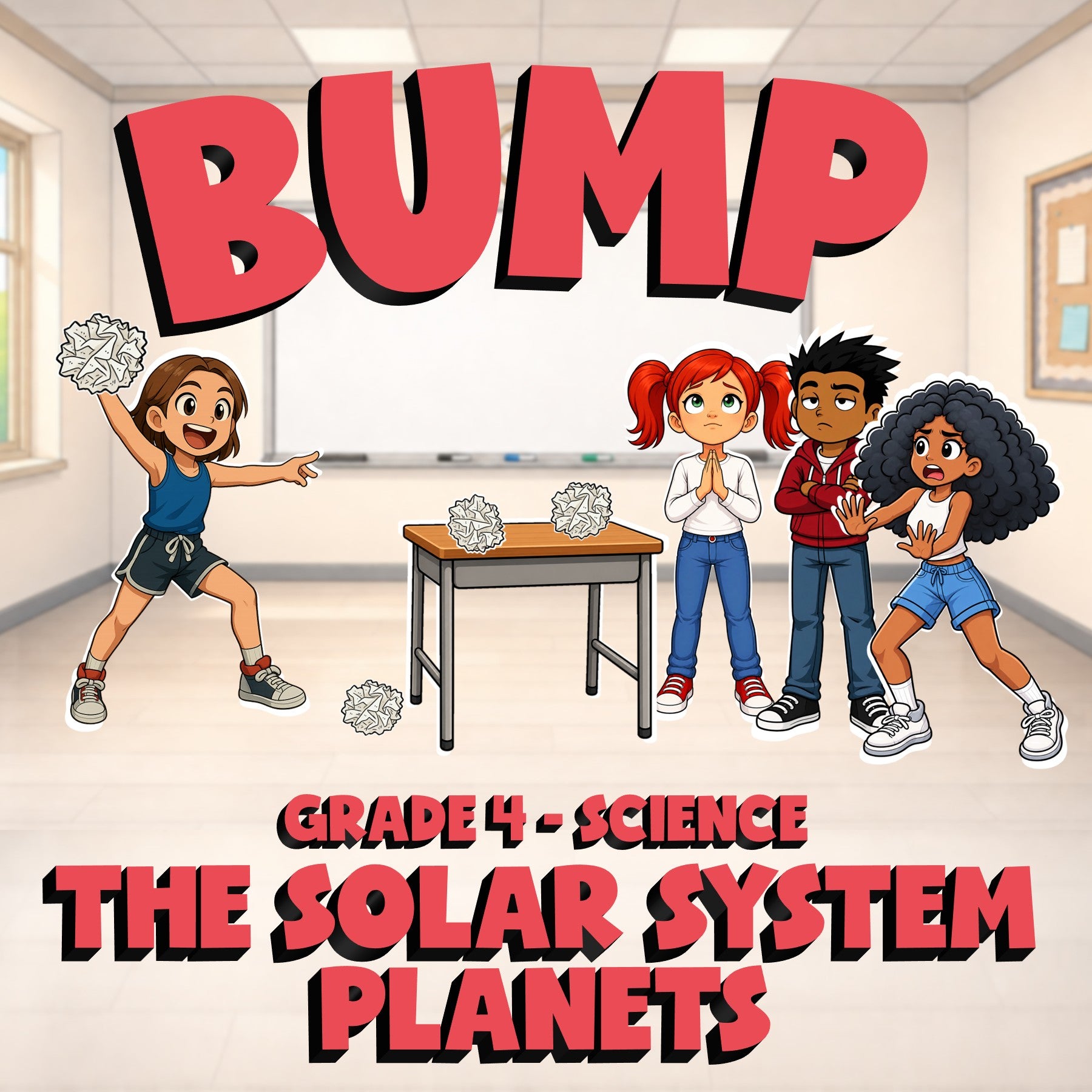 The Solar System Planets BUMP Science Game - No Prep Grade 4 Review Activity