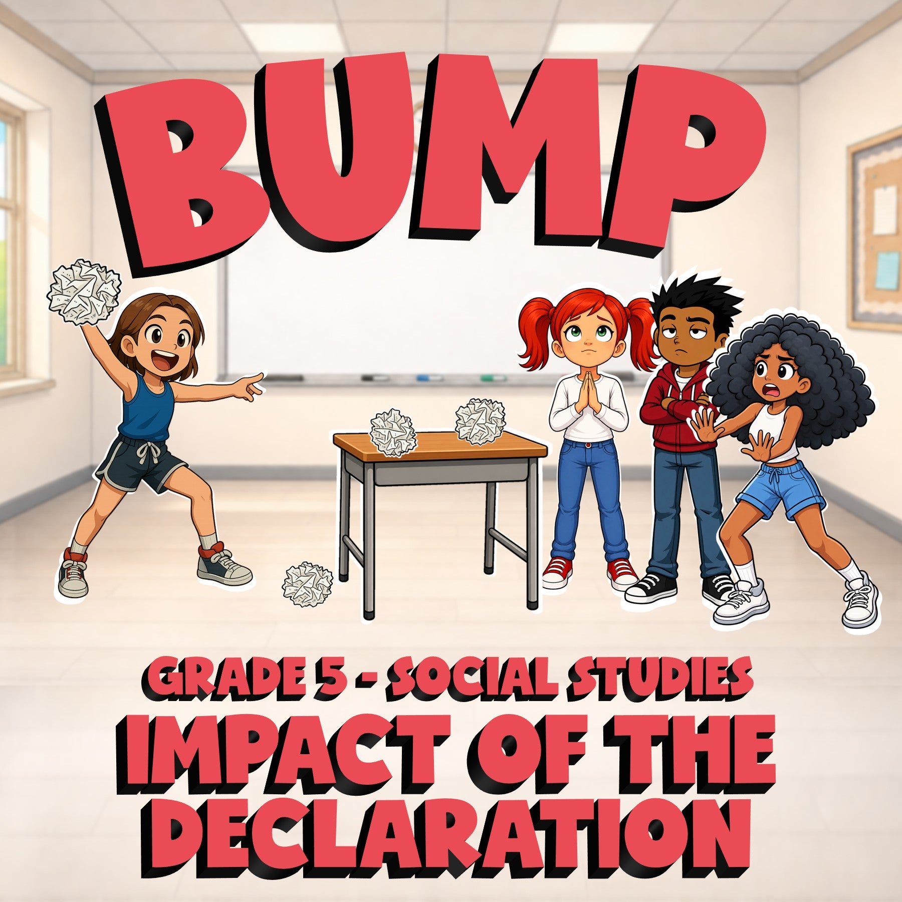 Impact of the Declaration BUMP Socials Game - No Prep Grade 5 Review Activity