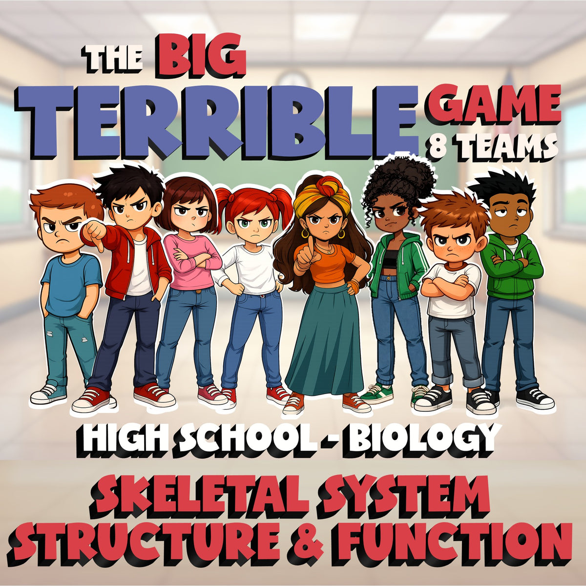 Skeletal System Structure & Function BIG TERRIBLE GAME - Biology Science Review