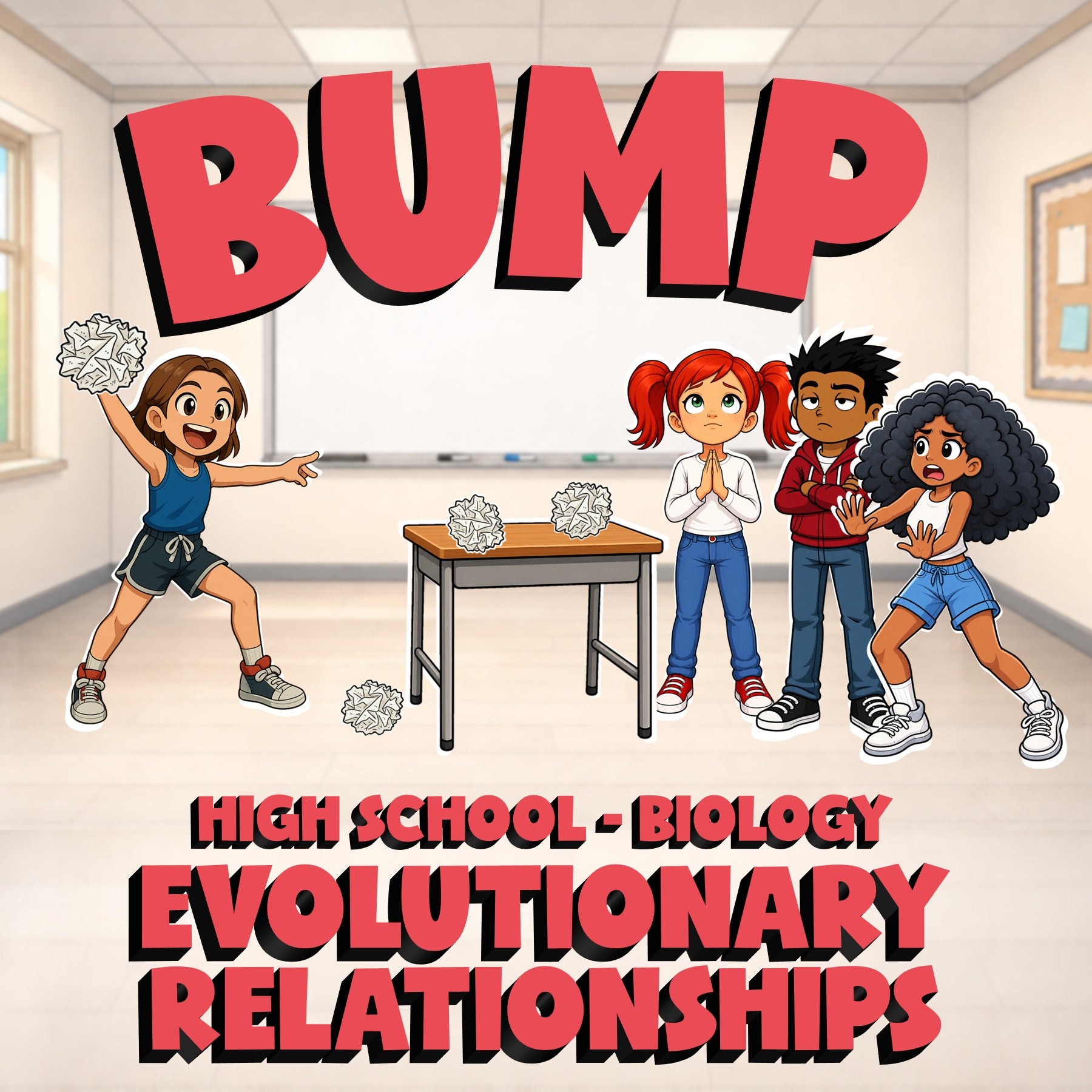 Evolutionary Relationships BUMP Science Game - No Prep Biology Review Activity
