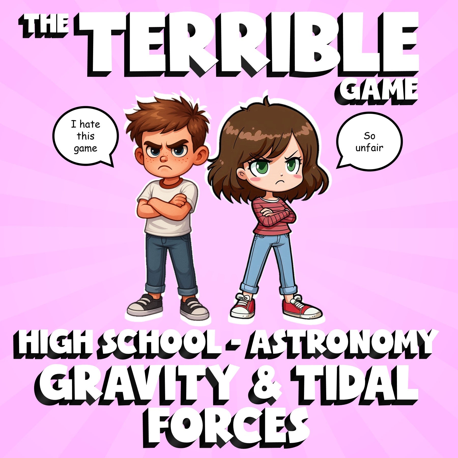 Gravity & Tidal Forces THE TERRIBLE GAME - No Prep Astronomy Science Review