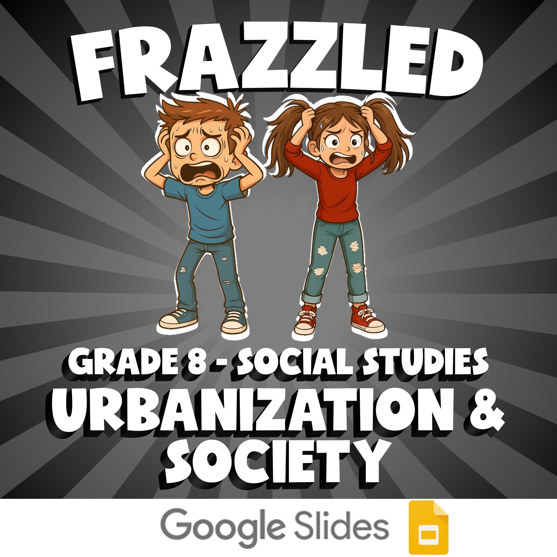 Urbanization & Society FRAZZLED Socials Game - No Prep Grade 8 Review Activity