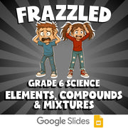Elements, Compounds & Mixtures FRAZZLED Science Game - No Prep Grade 6 Review