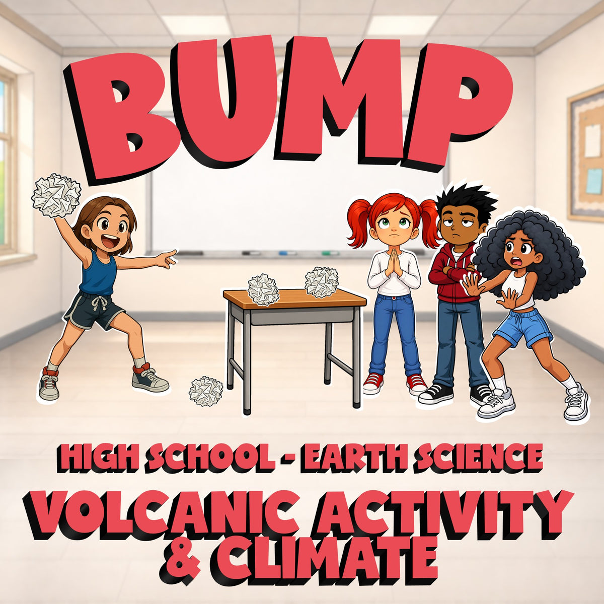 Volcanic Activity & Climate BUMP Game - No Prep Earth Science Review Activity