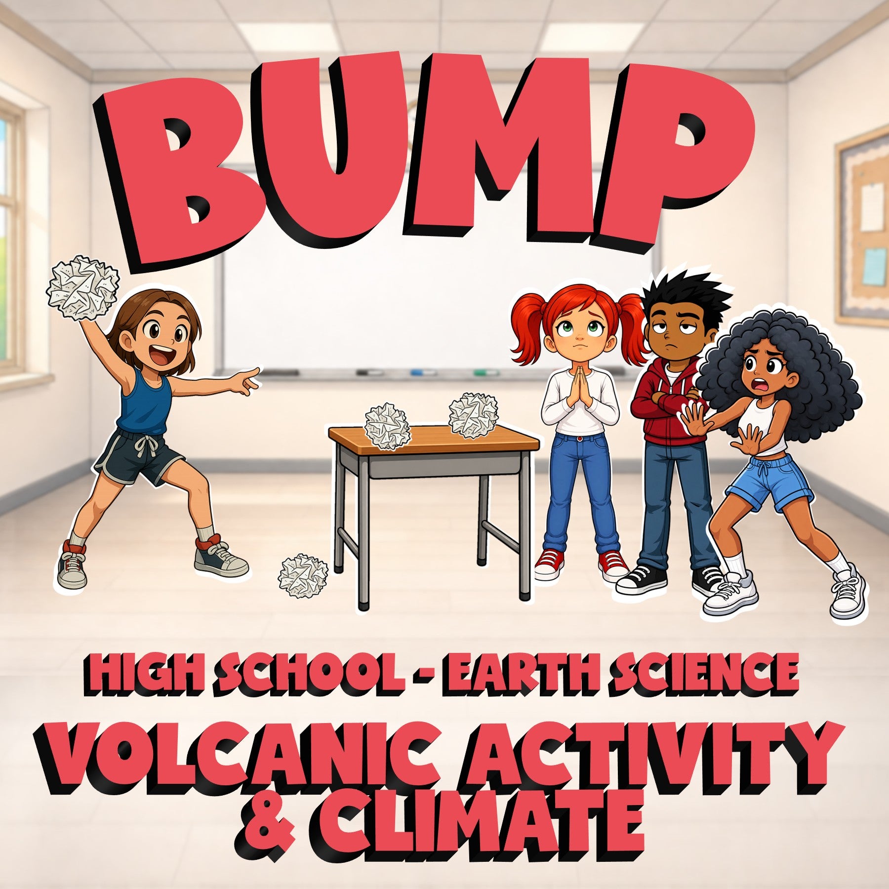 Volcanic Activity & Climate BUMP Game - No Prep Earth Science Review Activity