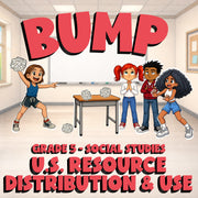 U.S. Resource Distribution & Use BUMP Socials Game - No Prep Grade 5 Review