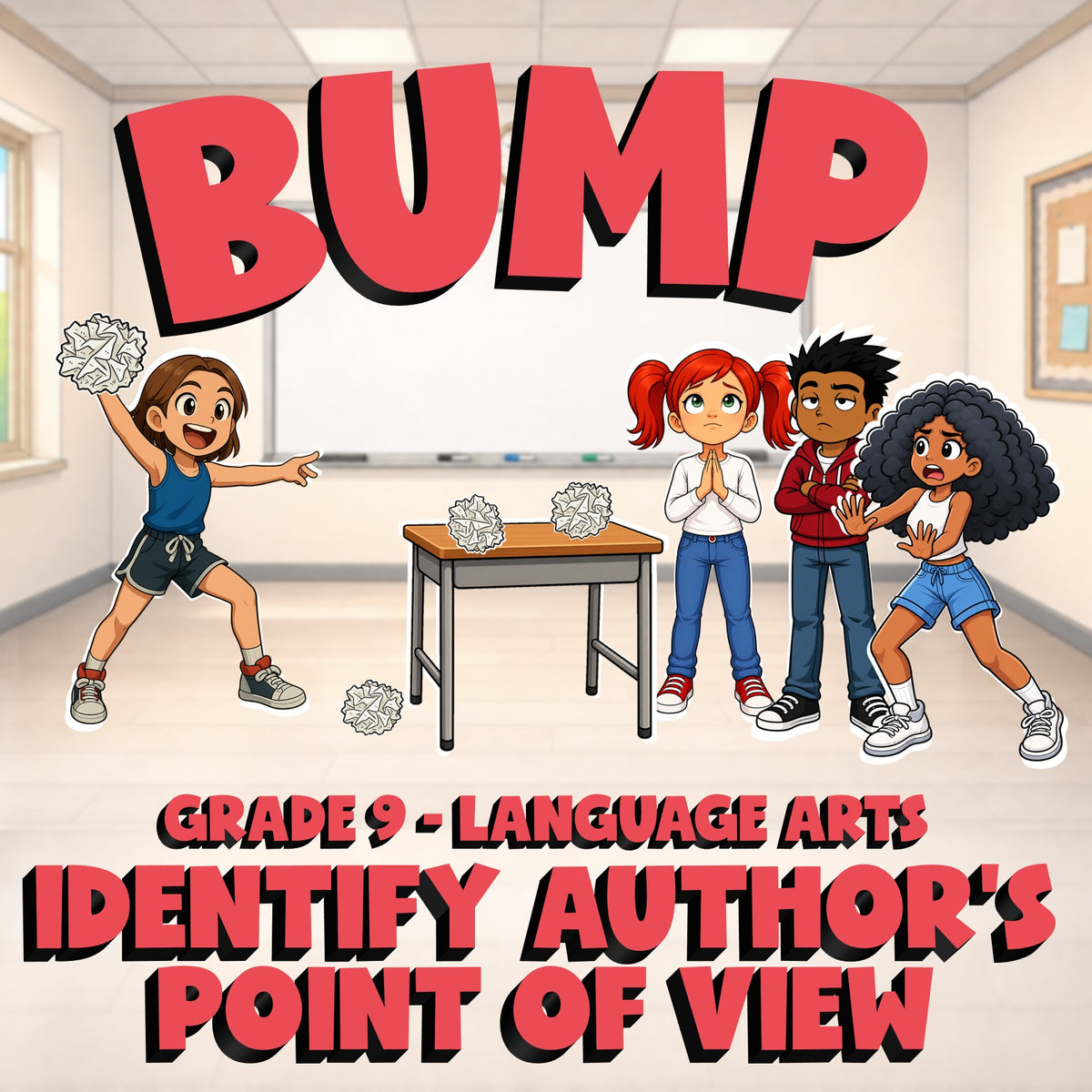 Identify Author's Point of View BUMP ELA Game - No Prep Grade 9 Review Activity