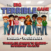 Translate Spanish to English - Household Objects BIG TERRIBLE GAME - Spanish