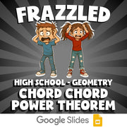 Chord Chord Power Theorem FRAZZLED Math Game - No Prep Geometry Review Activity