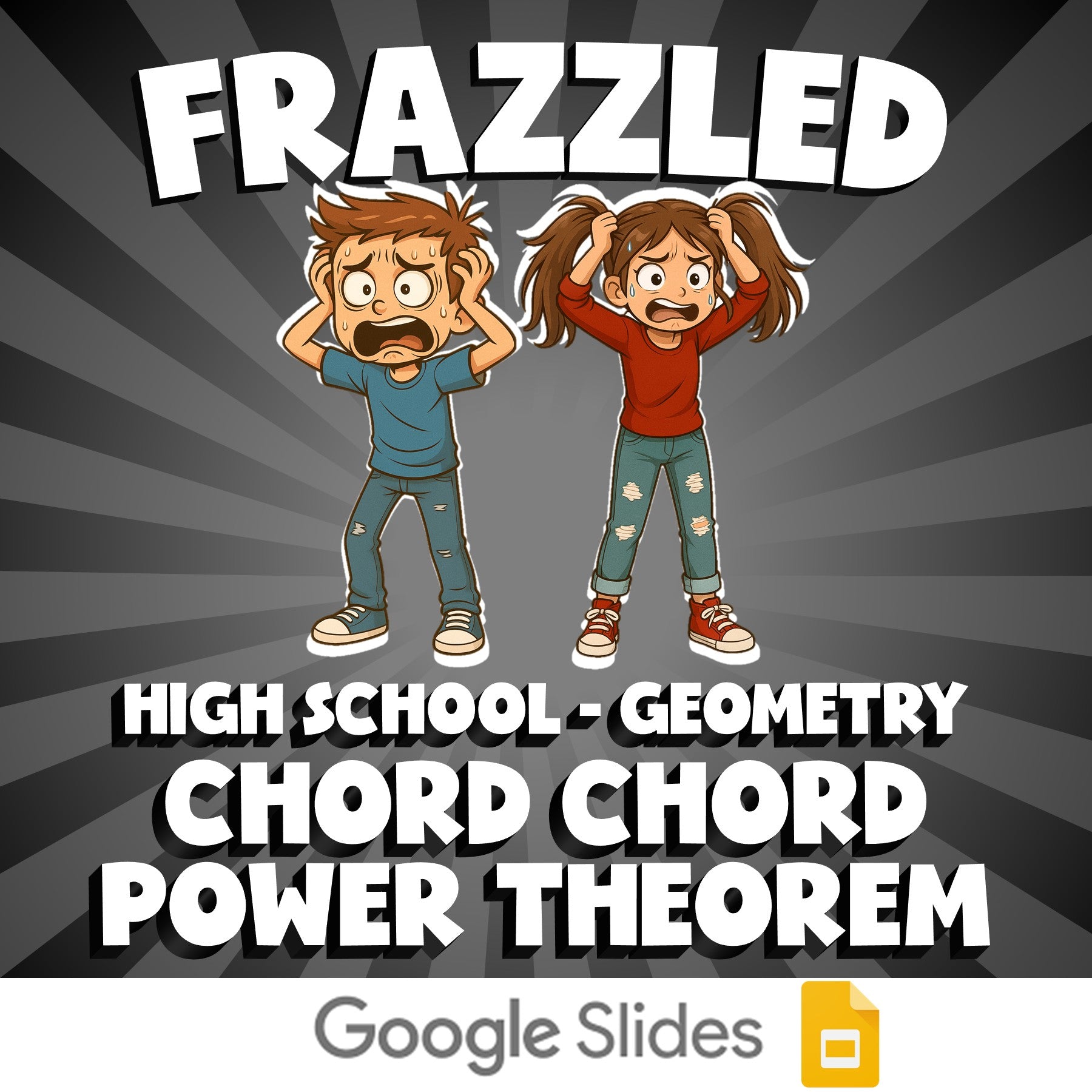 Chord Chord Power Theorem FRAZZLED Math Game - No Prep Geometry Review Activity