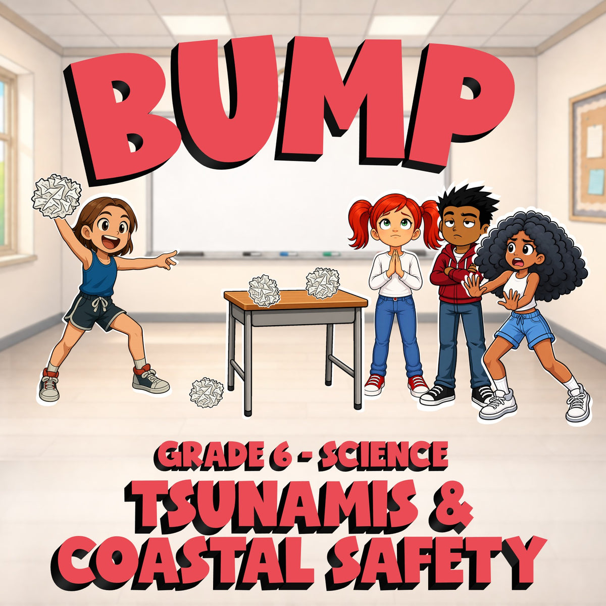 Tsunamis & Coastal Safety BUMP Science Game - No Prep Grade 6 Review Activity