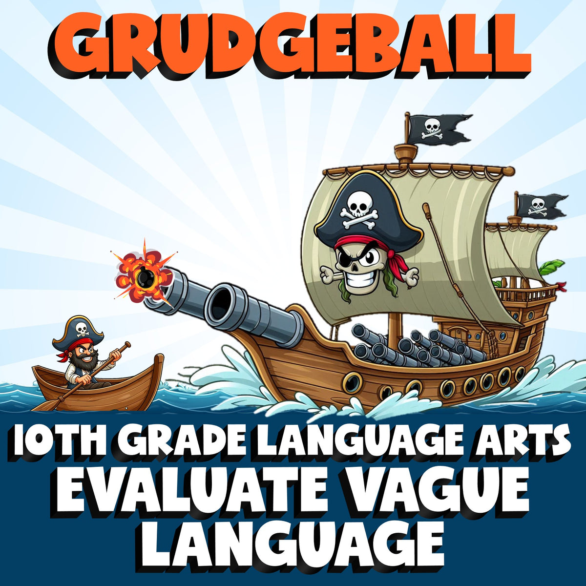 Evaluate Vague Language GRUDGEBALL ELA Game - No Prep Grade 10 Review Activity