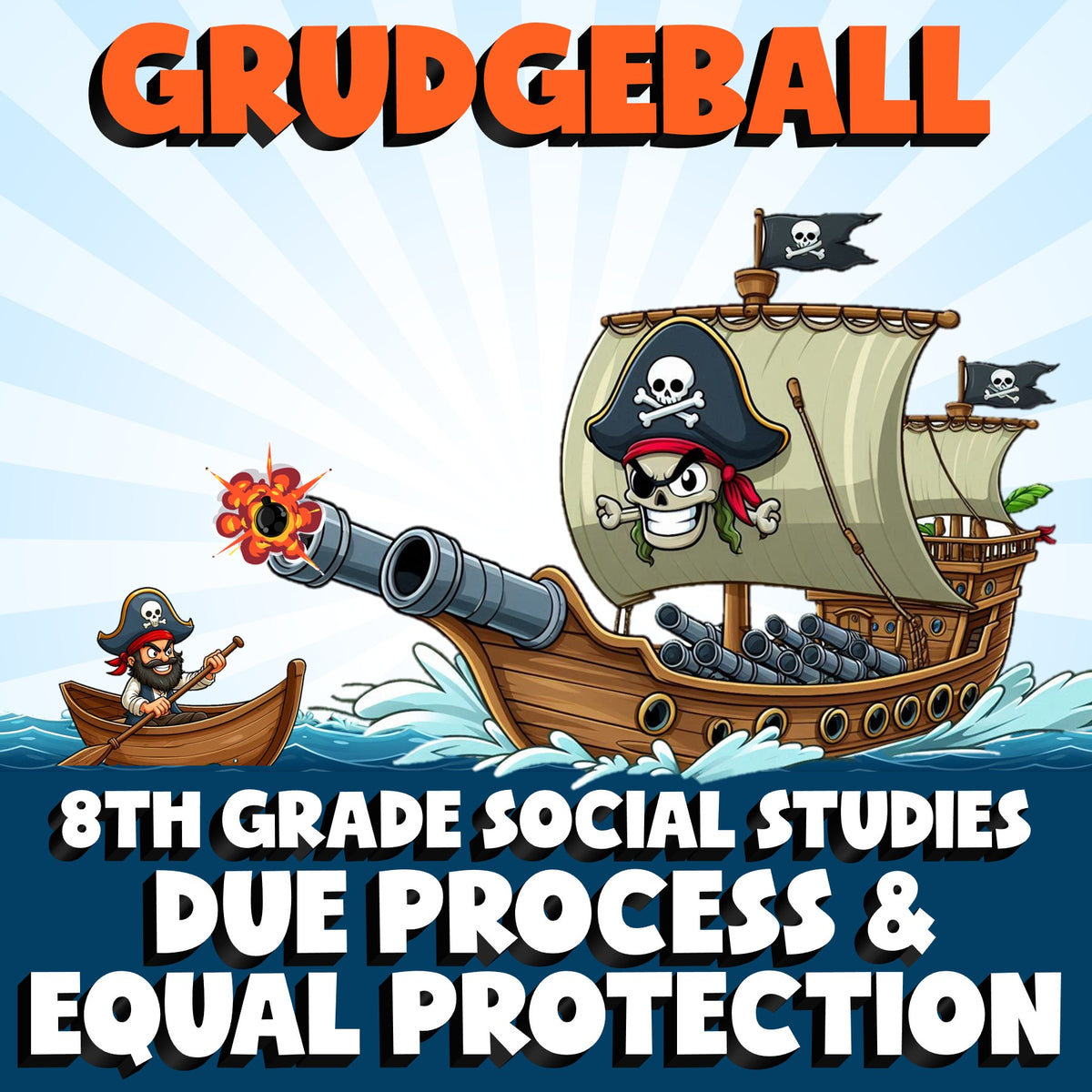 Due Process & Equal Protection GRUDGEBALL Socials Game - No Prep Grade 8 Review