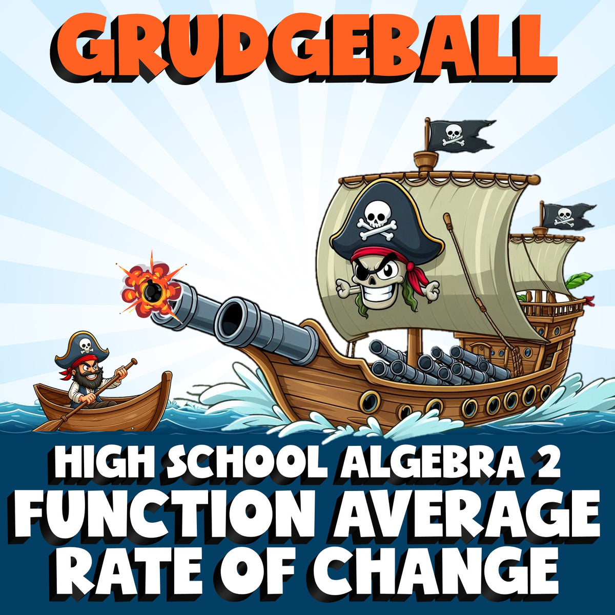 Function Average Rate of Change GRUDGEBALL Math Game - No Prep Algebra 2 Review