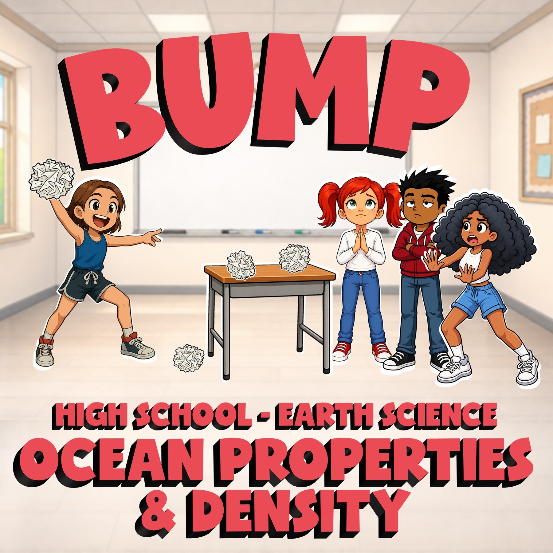 Ocean Properties & Density BUMP Game - No Prep Earth Science Review Activity