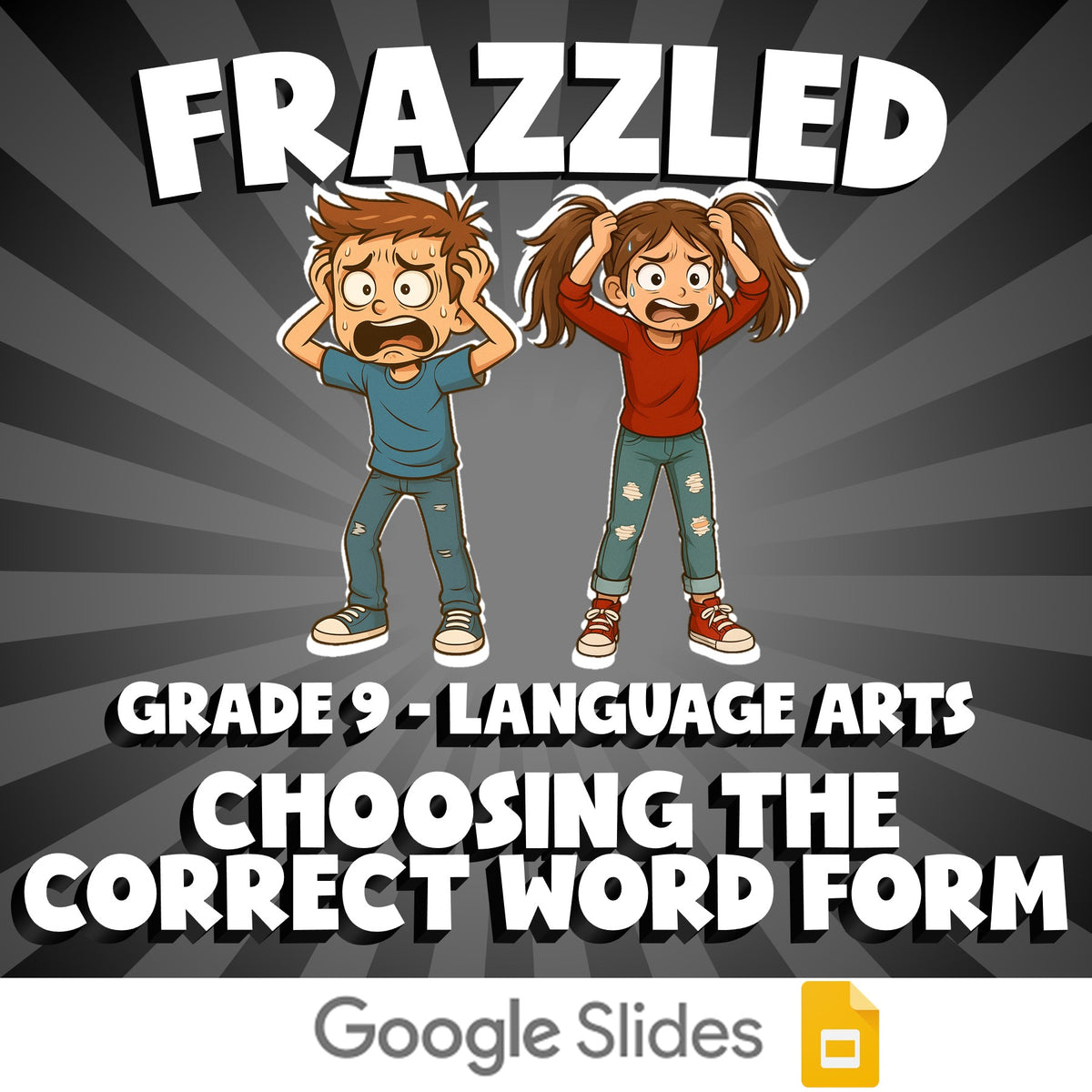 Choosing the Correct Word Form FRAZZLED ELA Game - No Prep Grade 9 Review