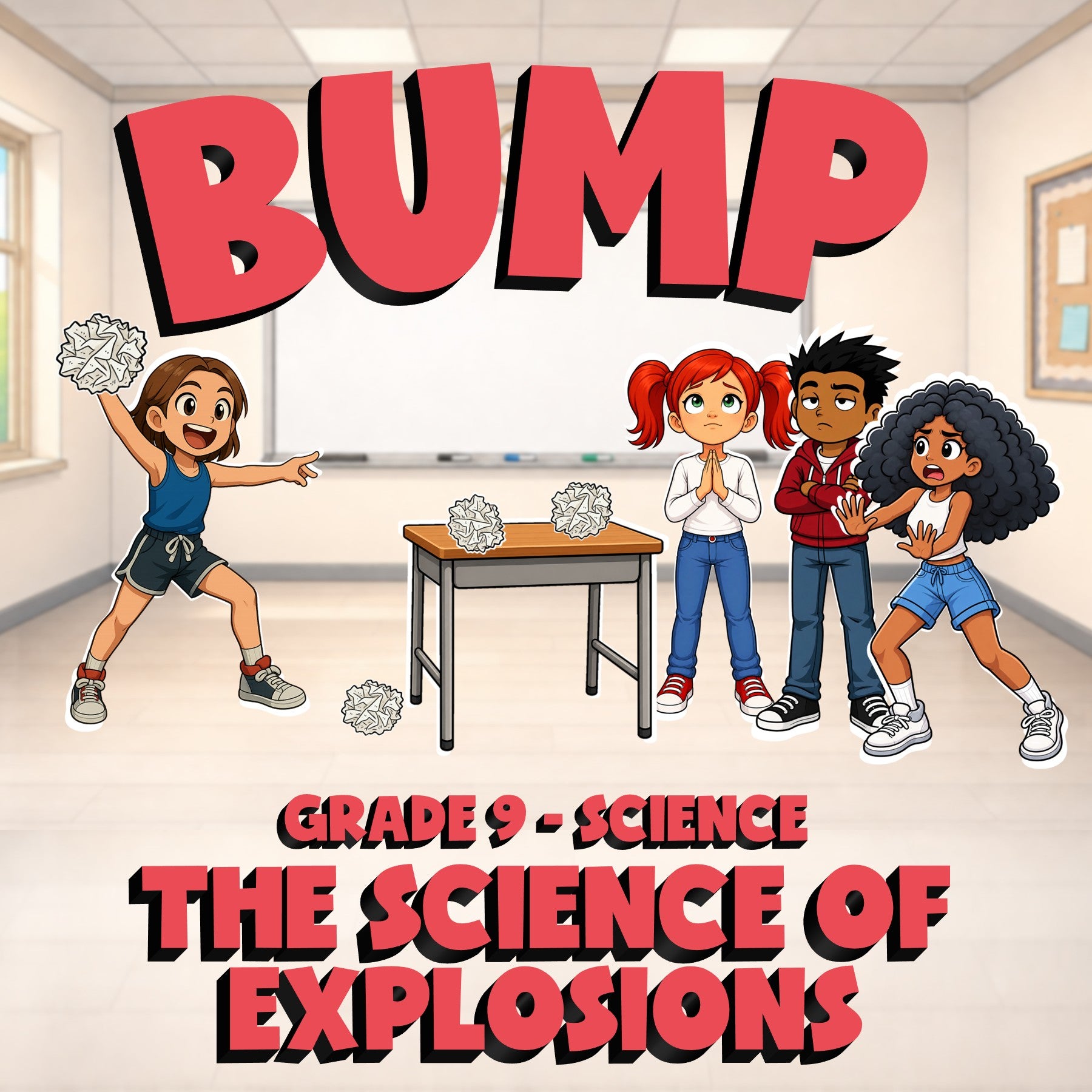 The Science of Explosions BUMP Science Game - No Prep Grade 9 Review Activity