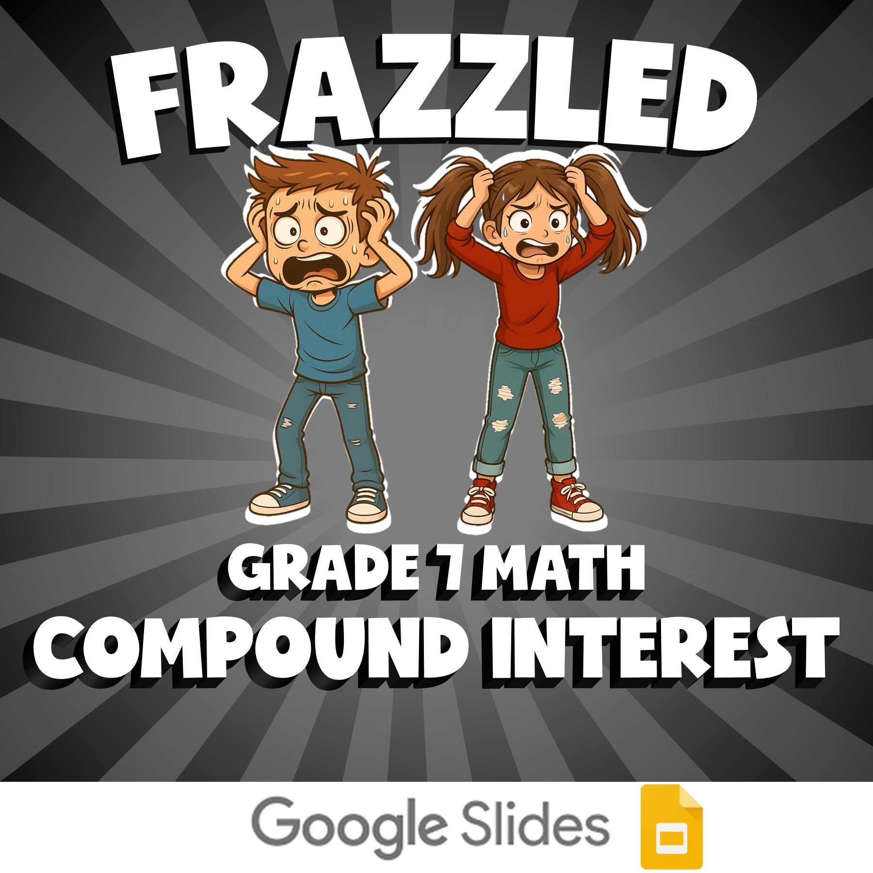 Compound Interest FRAZZLED Math Game - No Prep Grade 7 Review Activity